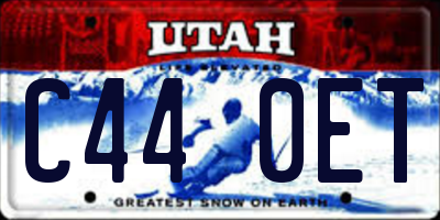 UT license plate C440ET