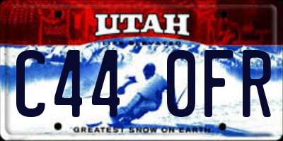 UT license plate C440FR