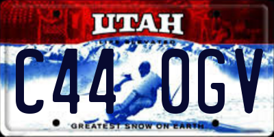 UT license plate C440GV