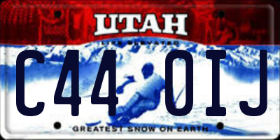 UT license plate C440IJ
