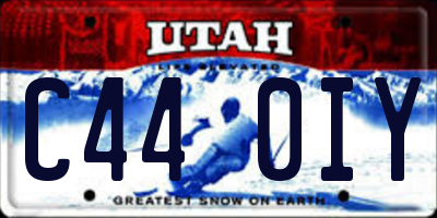 UT license plate C440IY