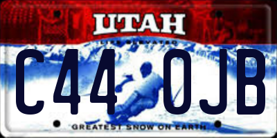 UT license plate C440JB