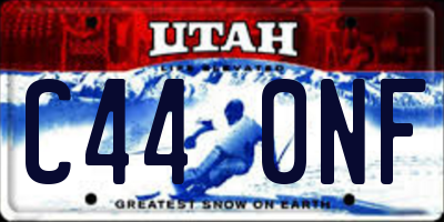 UT license plate C440NF