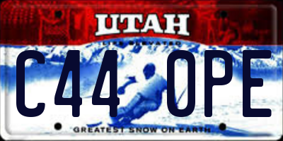 UT license plate C440PE