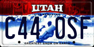 UT license plate C440SF