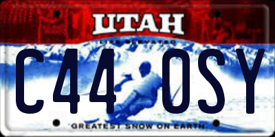 UT license plate C440SY