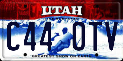 UT license plate C440TV