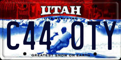 UT license plate C440TY