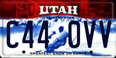 UT license plate C440VV