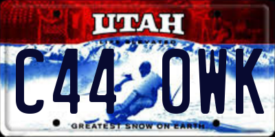 UT license plate C440WK