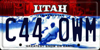 UT license plate C440WM