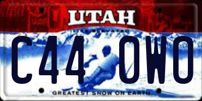 UT license plate C440WO