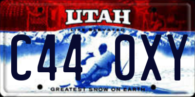 UT license plate C440XY