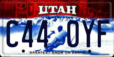 UT license plate C440YF