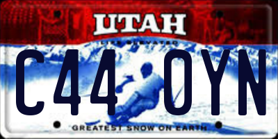UT license plate C440YN