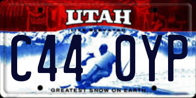 UT license plate C440YP