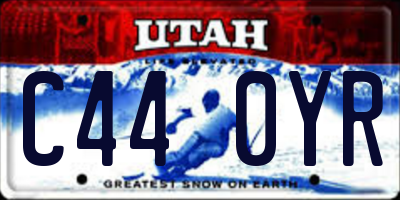 UT license plate C440YR