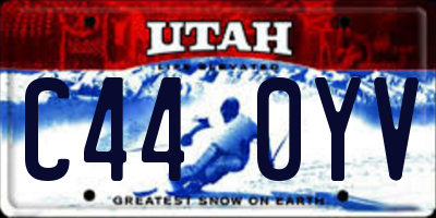 UT license plate C440YV