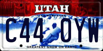 UT license plate C440YW