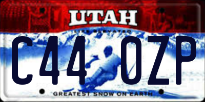 UT license plate C440ZP