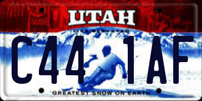UT license plate C441AF