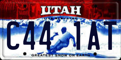 UT license plate C441AT