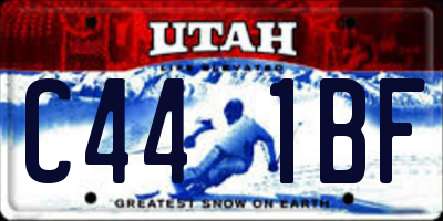 UT license plate C441BF