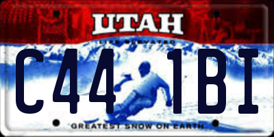 UT license plate C441BI