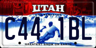UT license plate C441BL