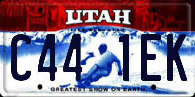 UT license plate C441EK