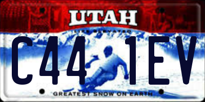 UT license plate C441EV