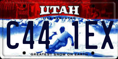 UT license plate C441EX