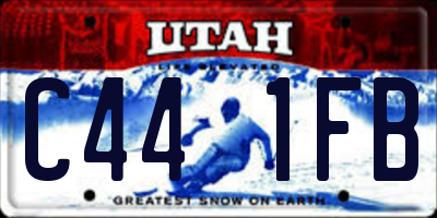 UT license plate C441FB