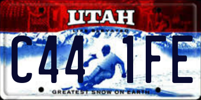 UT license plate C441FE