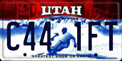 UT license plate C441FT