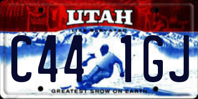 UT license plate C441GJ