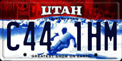 UT license plate C441HM