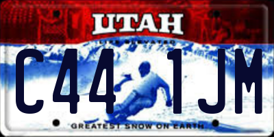 UT license plate C441JM