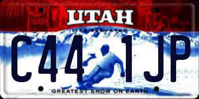 UT license plate C441JP