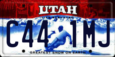 UT license plate C441MJ