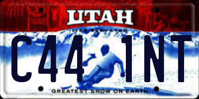 UT license plate C441NT