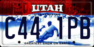 UT license plate C441PB