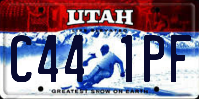 UT license plate C441PF