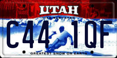 UT license plate C441QF