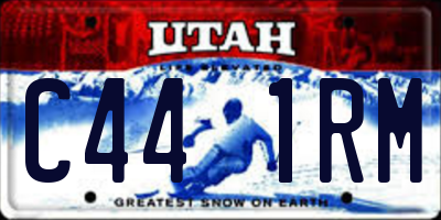 UT license plate C441RM
