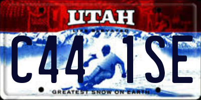 UT license plate C441SE