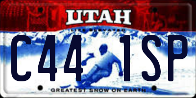 UT license plate C441SP