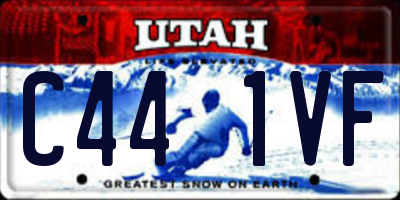 UT license plate C441VF