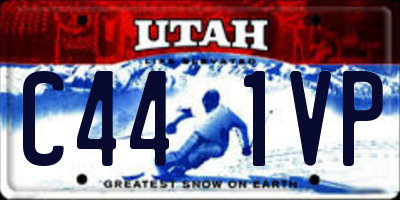 UT license plate C441VP