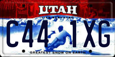 UT license plate C441XG